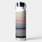 Serenity Prayer Pink Seascape Sunset Waterfles (Voorkant)