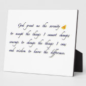 Serenity Prayer Plaque Fotoplaat (Zijkant)