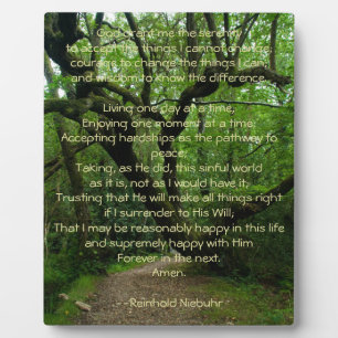 Serenity Prayer Plaque Fotoplaat
