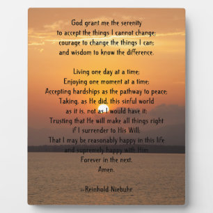 Serenity Prayer Plaque Fotoplaat