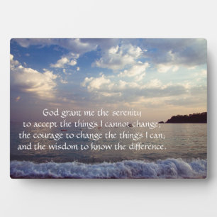 Serenity Prayer Plaque Fotoplaat