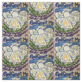 Serenity Prayer Poem Angel Art Fabric Material Stof