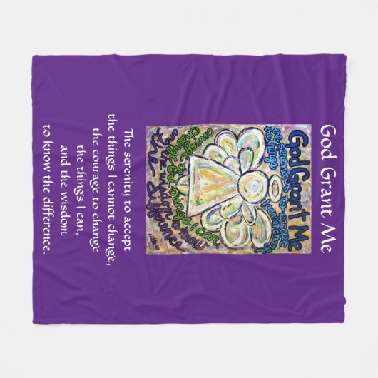 Serenity Prayer Poem Angel Custom Fleece Blanket Deken (Voorkant (Horizontaal))