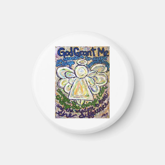 Serenity Prayer Poem Angel Custom Fridge Magnet (Voorkant)