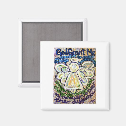 Serenity Prayer Poem Angel Custom Fridge Magnets Magneet (Voorkant / Achterkant)