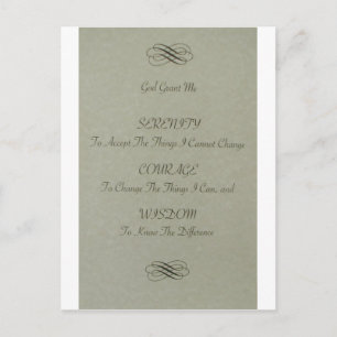 Serenity Prayer Poem Briefkaart