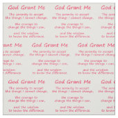 Serenity Prayer Poem Red Fabric Panel Matrix Stof (Swatch)