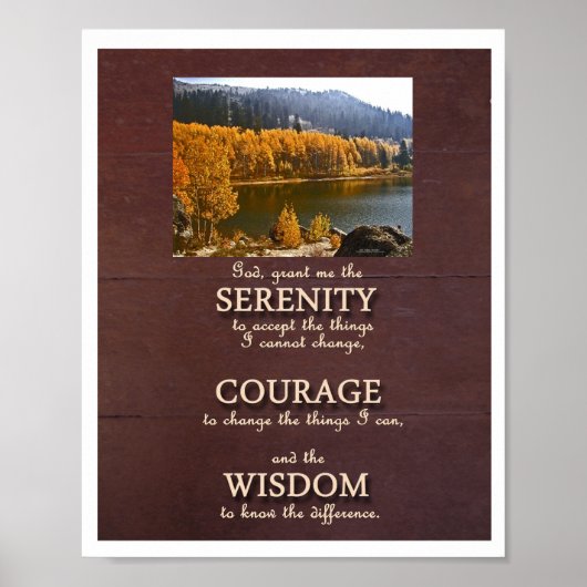 Serenity Prayer Portrait Poster - Fotosjabloon (Voorkant)