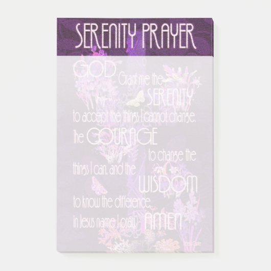 Serenity Prayer Post-it® Notes (Voorkant)