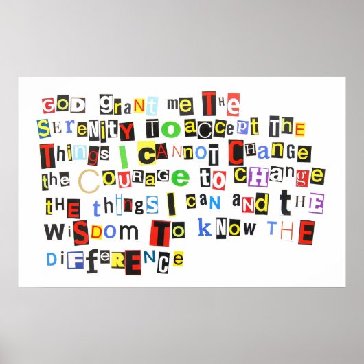 Serenity Prayer Poster (Voorkant)