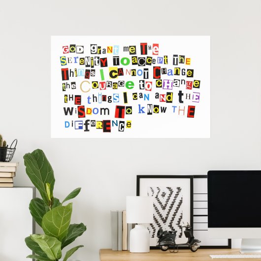 Serenity Prayer Poster (Thuiskantoor)