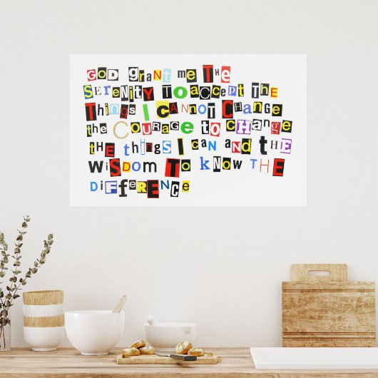 Serenity Prayer Poster (Keuken)