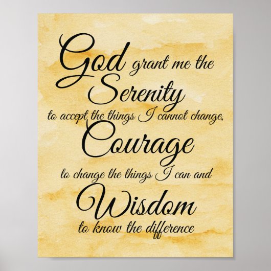 Serenity Prayer poster (Voorkant)
