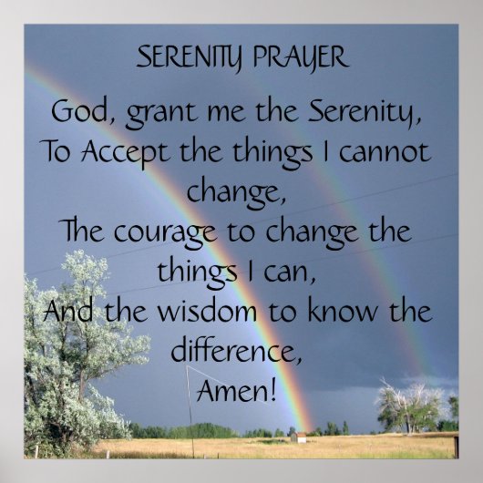 Serenity Prayer Poster (Voorkant)