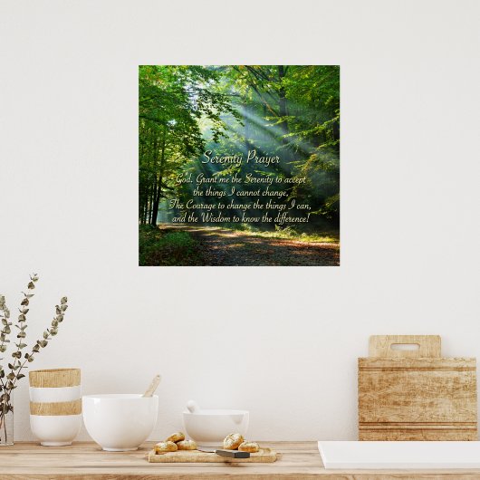 Serenity Prayer. Poster (Keuken)