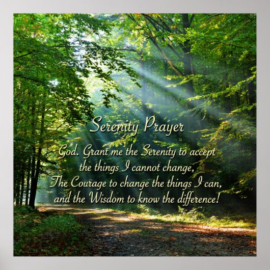 Serenity Prayer. Poster (Voorkant)
