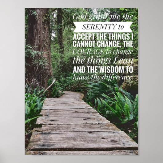 Serenity Prayer Poster (Voorkant)