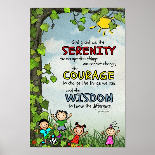 Serenity Prayer Poster (Voorkant)