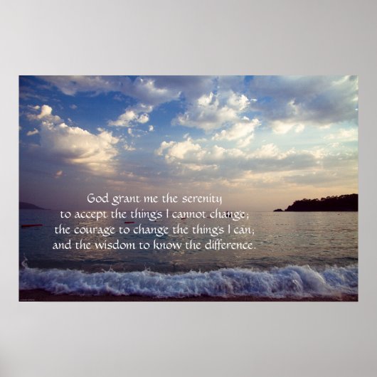 Serenity Prayer Poster (Voorkant)