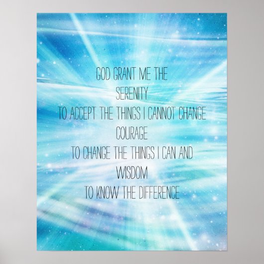 Serenity Prayer Poster (Voorkant)