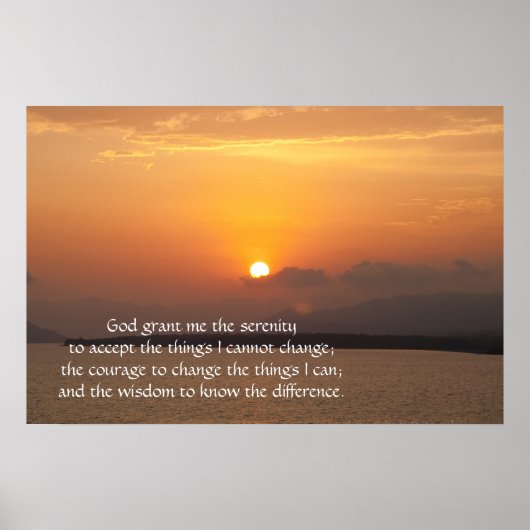Serenity Prayer Poster (Voorkant)