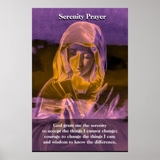 Serenity Prayer Poster (Voorkant)