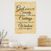 Serenity Prayer poster (Keuken)