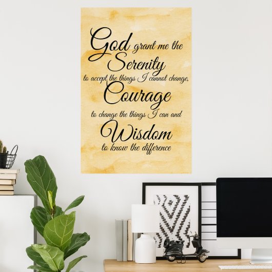 Serenity Prayer poster (Thuiskantoor)