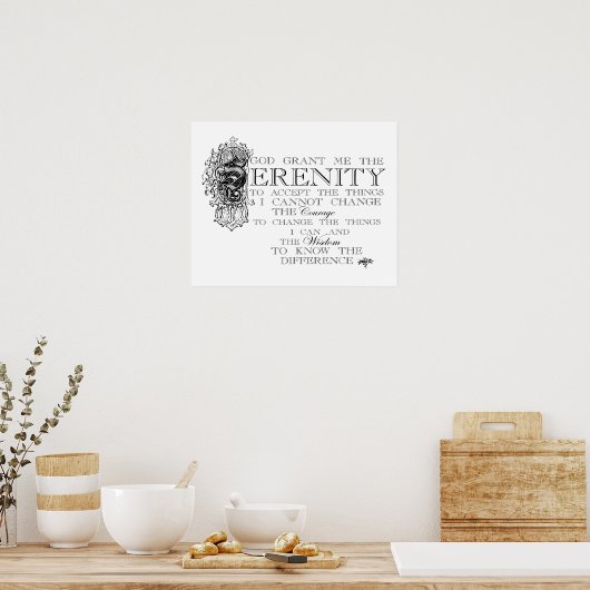 Serenity Prayer Poster (Keuken)