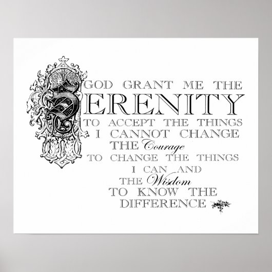 Serenity Prayer Poster (Voorkant)