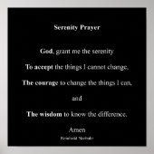 Serenity Prayer Poster (Voorkant)