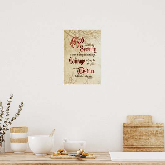 Serenity Prayer Poster (Keuken)