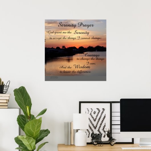 SERENITY PRAYER POSTER (Thuiskantoor)