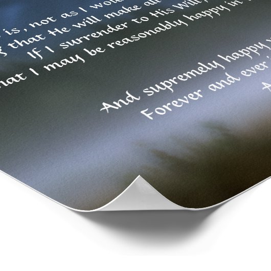 Serenity Prayer Poster (Hoek)