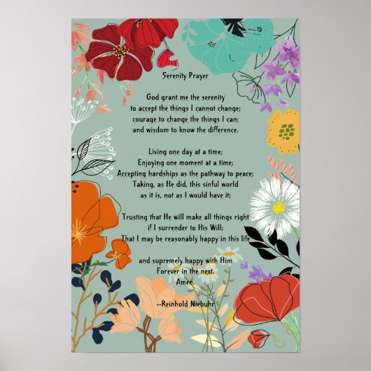 Serenity Prayer Poster (Voorkant)