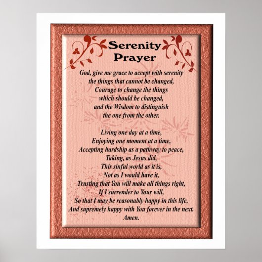 Serenity Prayer poster (Voorkant)