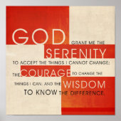 Serenity Prayer Poster (Voorkant)