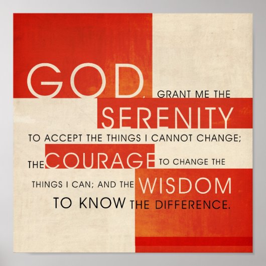 Serenity Prayer Poster (Voorkant)