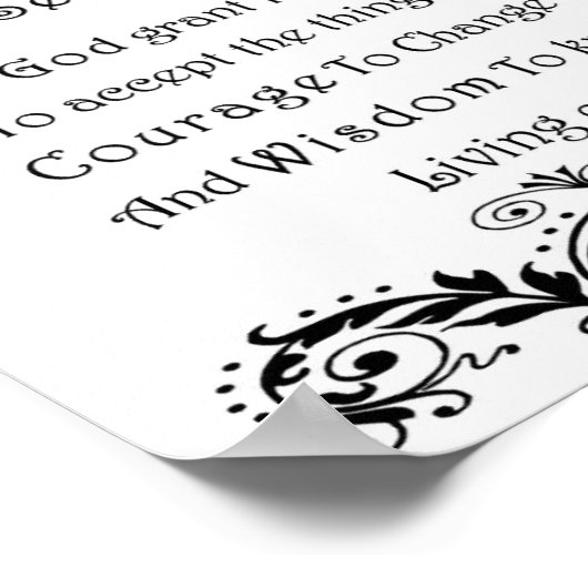 Serenity Prayer Poster (Hoek)