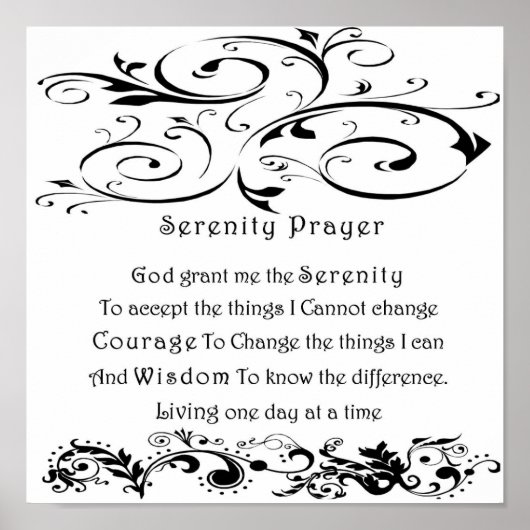 Serenity Prayer Poster (Voorkant)
