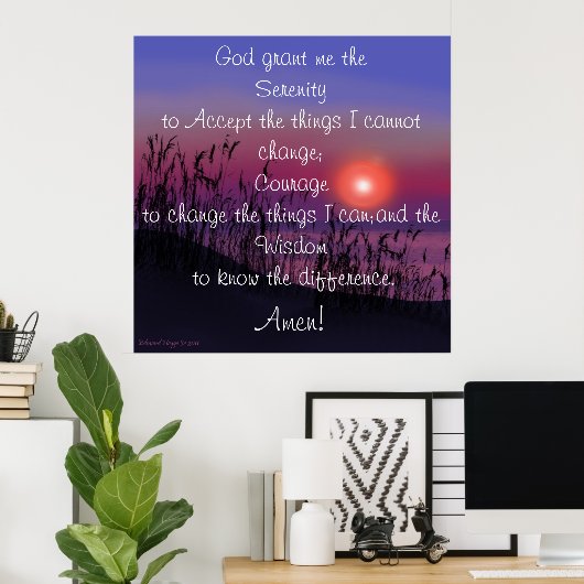 Serenity Prayer Poster (Thuiskantoor)