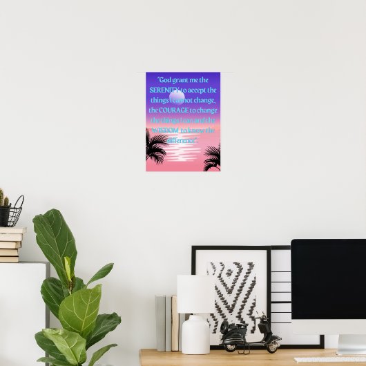 Serenity Prayer Poster (Thuiskantoor)