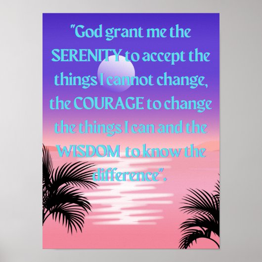 Serenity Prayer Poster (Voorkant)