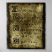 Serenity Prayer Poster (Voorkant)