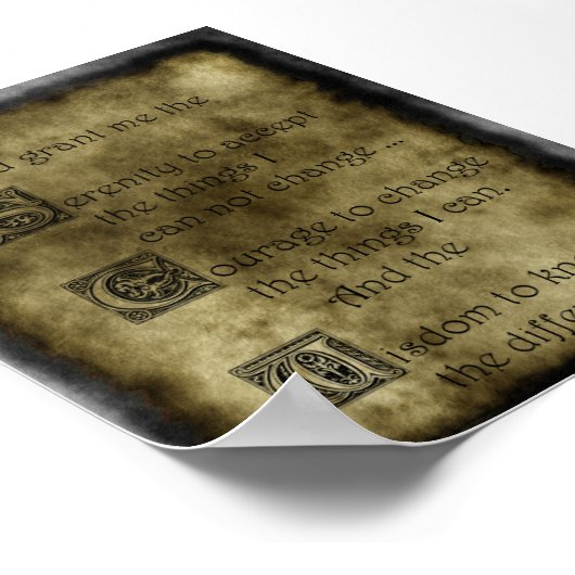 Serenity Prayer Poster (Hoek)
