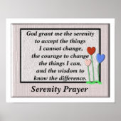 Serenity Prayer Poster (Voorkant)
