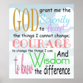 Serenity Prayer Poster (Voorkant)