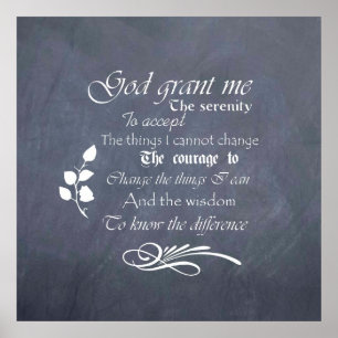 Serenity Prayer poster afbeelding — retro