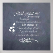 Serenity Prayer poster afbeelding — retro (Voorkant)