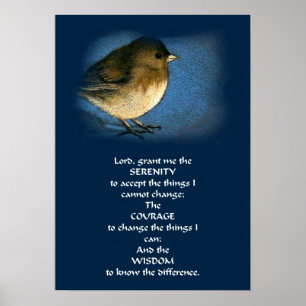 SERENITY PRAYER-POSTER MET VOGELS POSTER